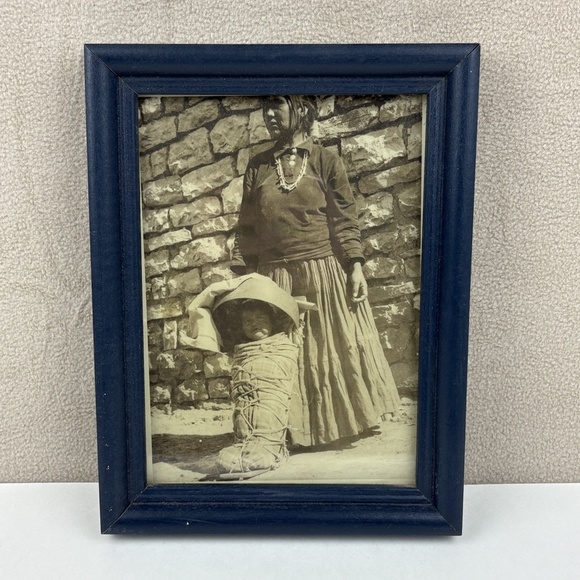 Harmon Percy Marbles 5x7 Photo Menominee Woman‎ Child Cradleboard 1911-1926